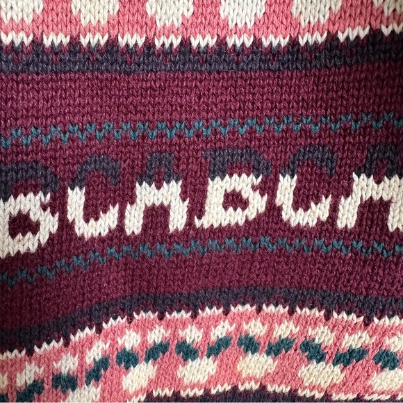 VTG 80s 90s Paris Sport Club Novelty People Print Sweater Cottage Granny Medium - Picture 5 of 9